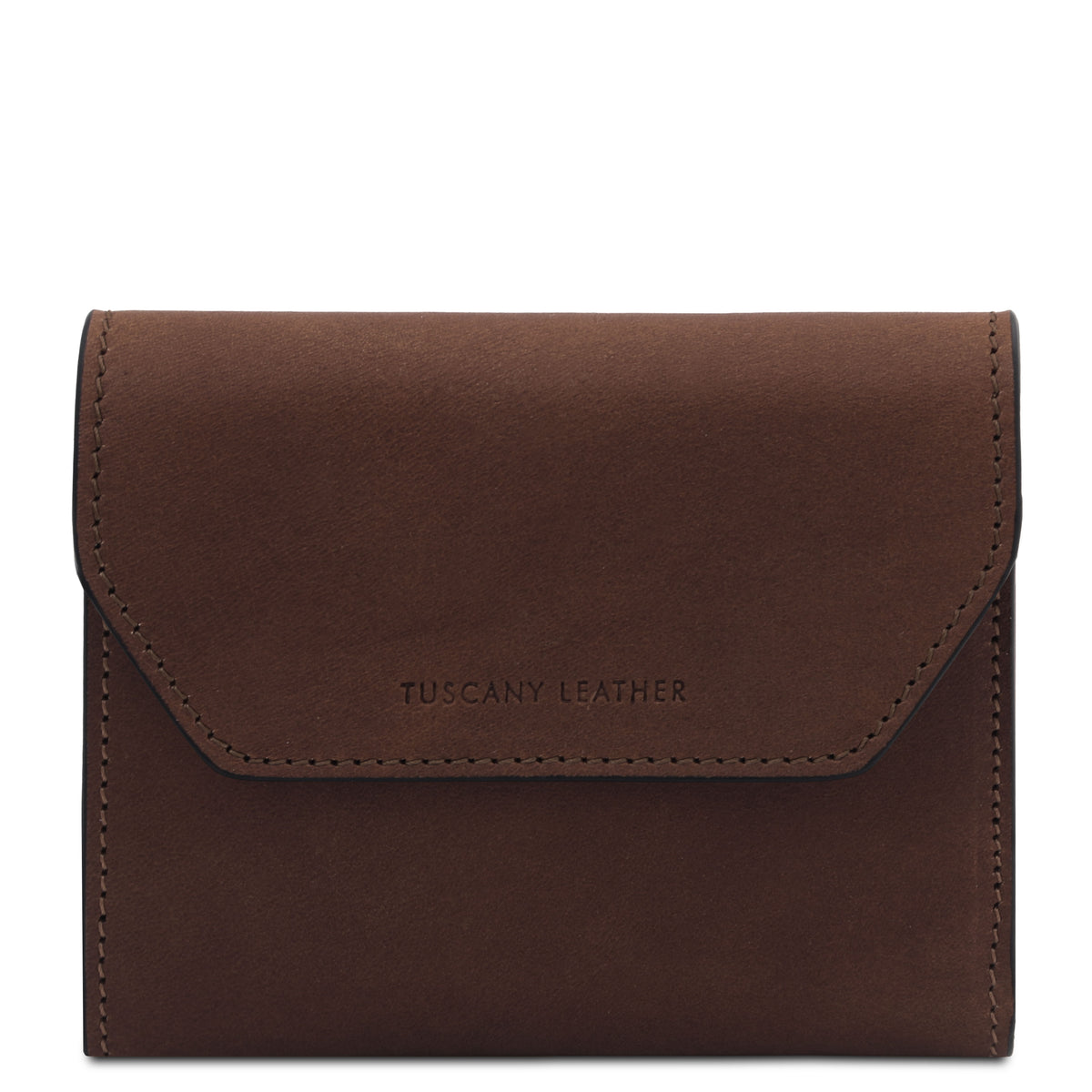 Portefeuille femme compact PRIMA en cuir pleine fleur