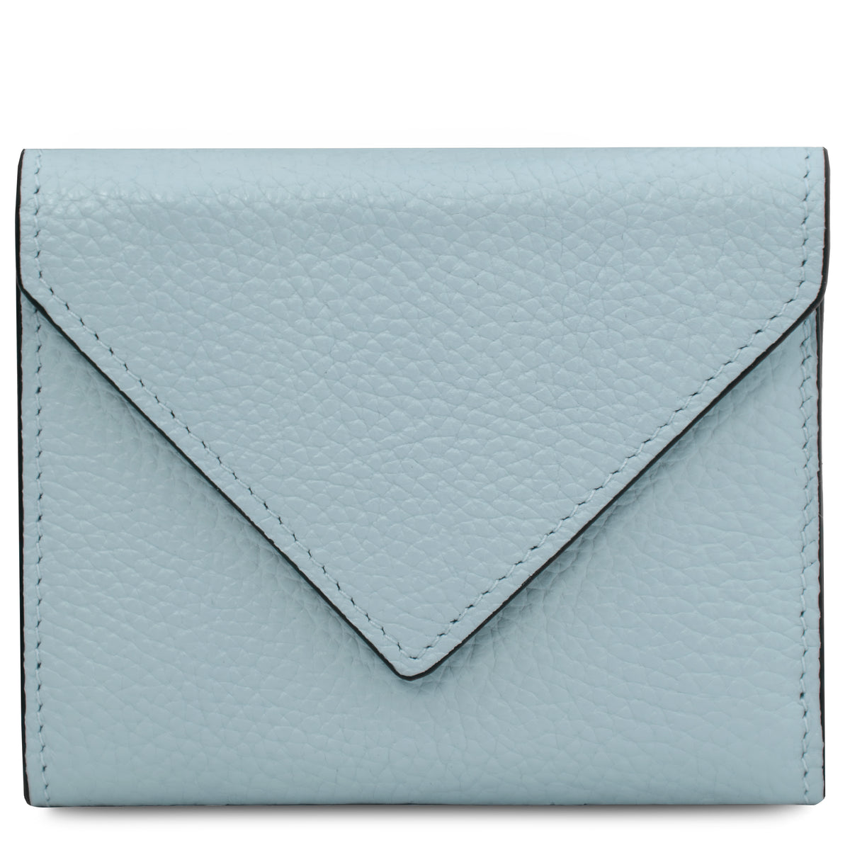 Portefeuille femme MAIL compact en cuir grainé à rabat Image principale du produit