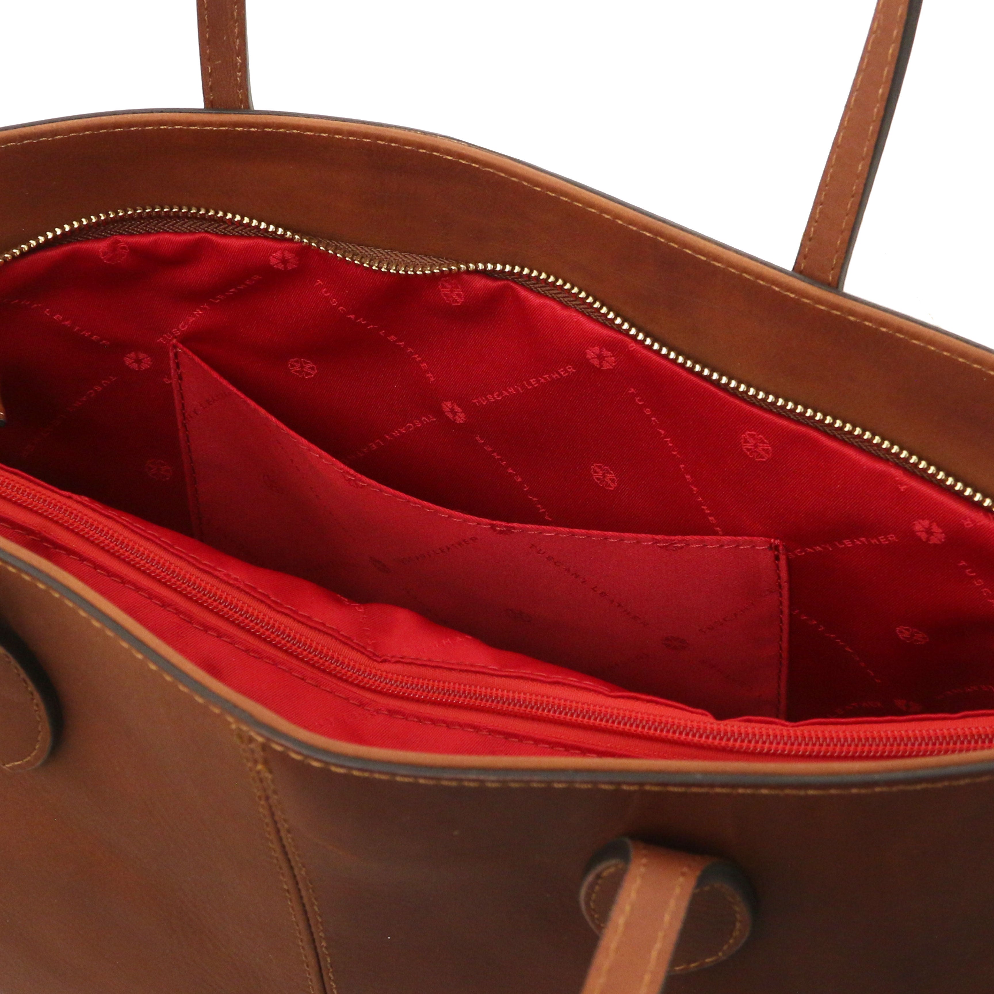 ESSENZA — Sac shopper en cuir pleine fleur