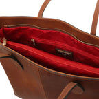 ESSENZA — Sac shopper en cuir pleine fleur