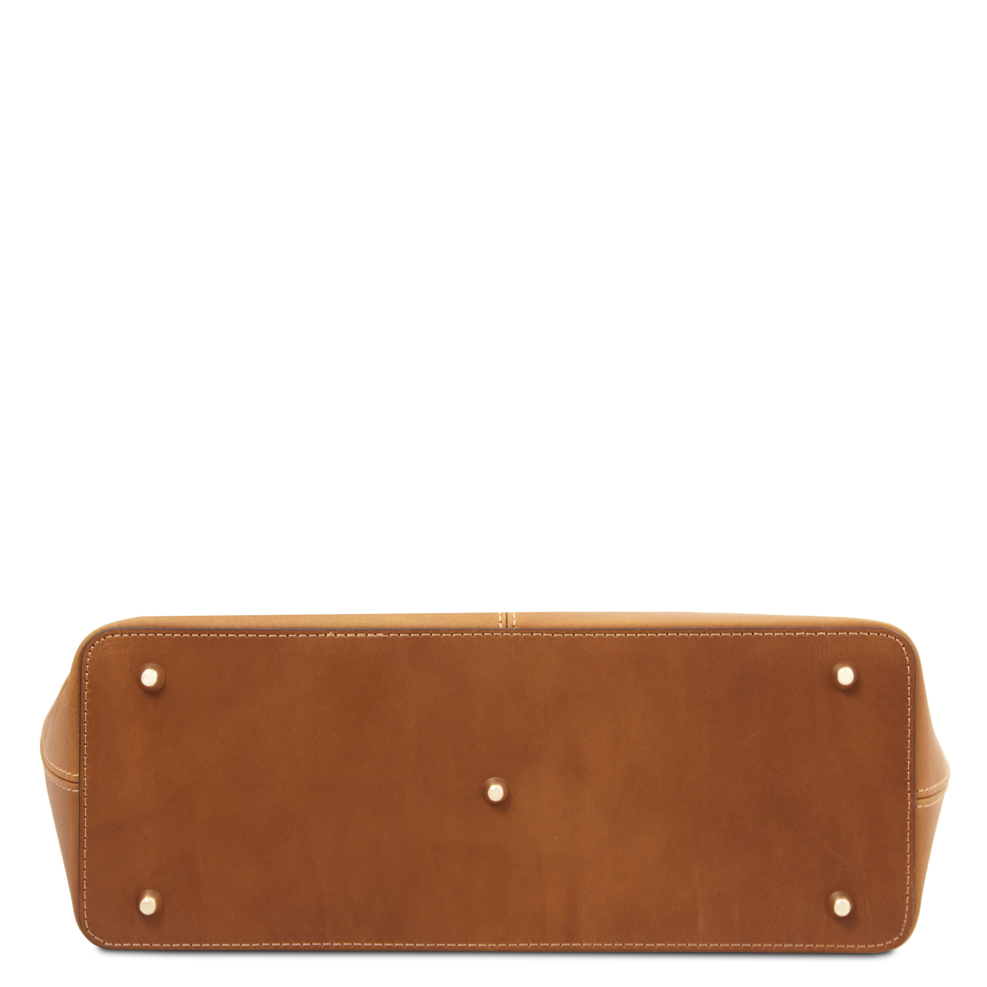 ESSENZA — Sac shopper en cuir pleine fleur