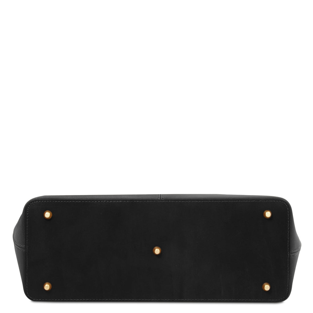 ESSENZA — Sac shopper en cuir pleine fleur