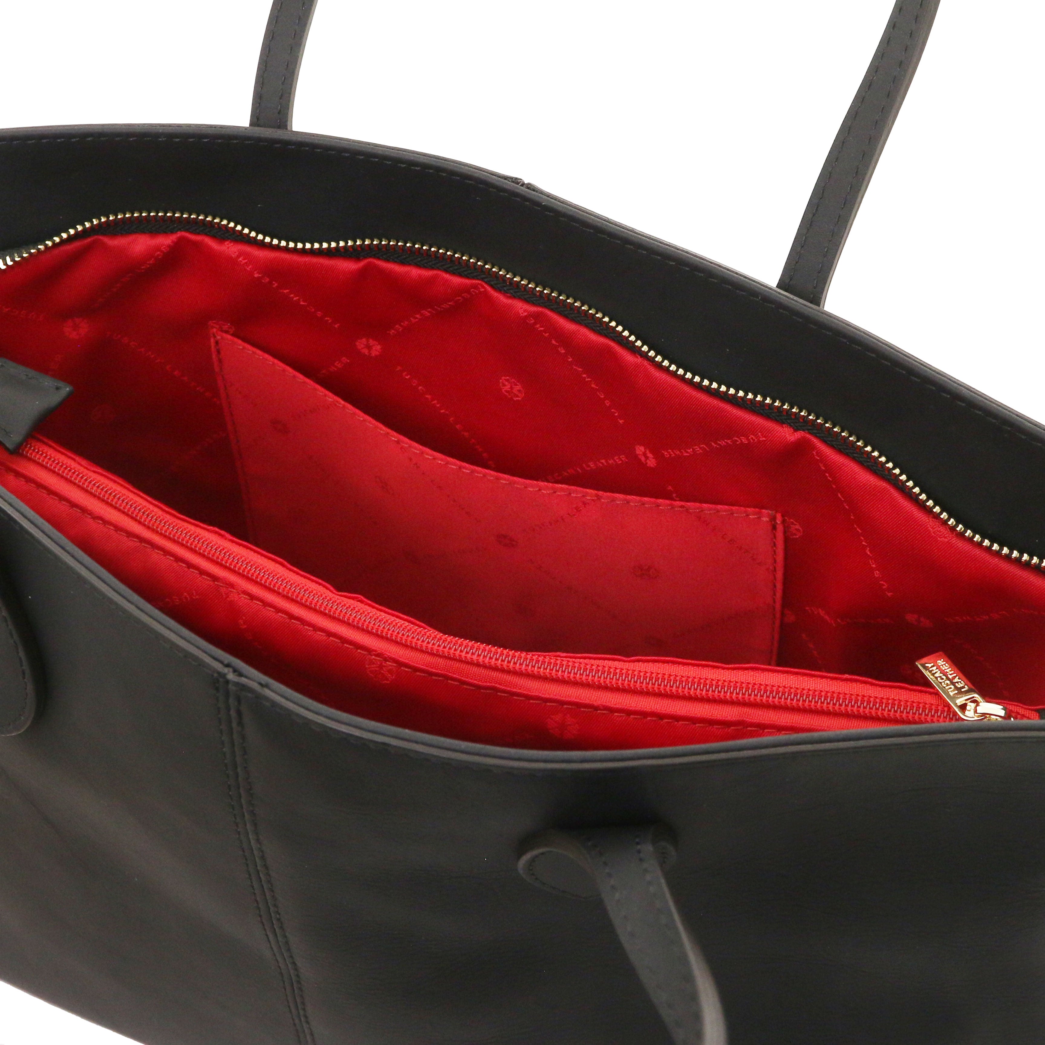 ESSENZA — Sac shopper en cuir pleine fleur