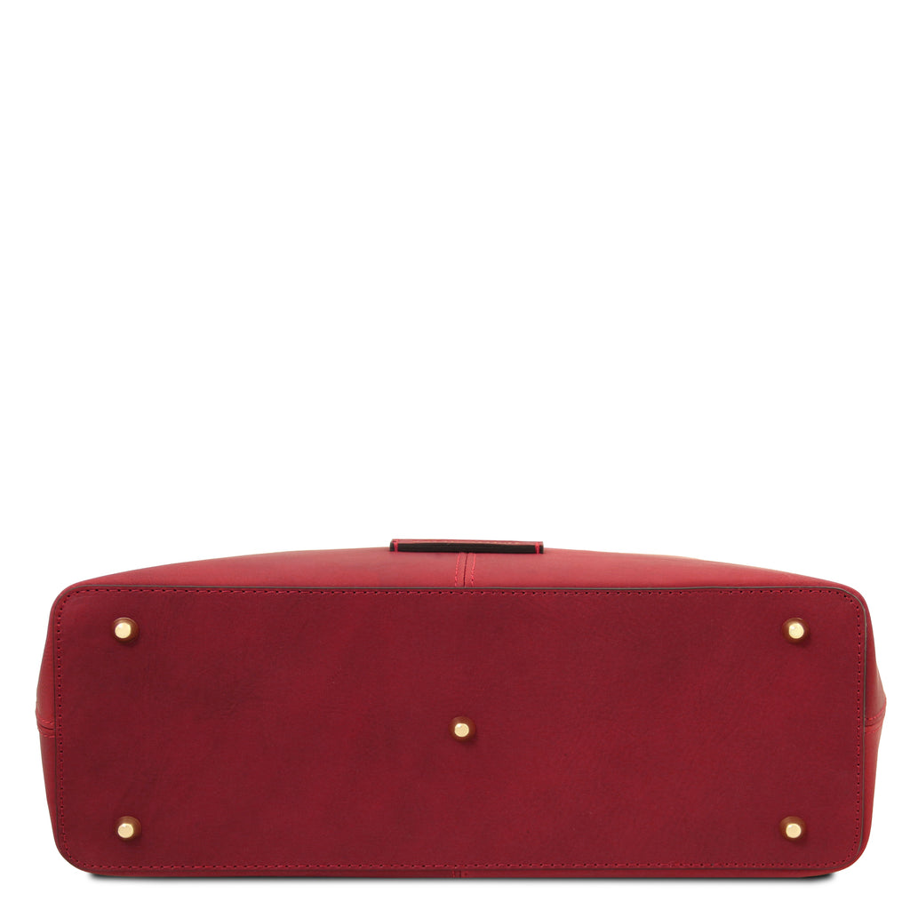 ESSENZA — Sac shopper en cuir pleine fleur