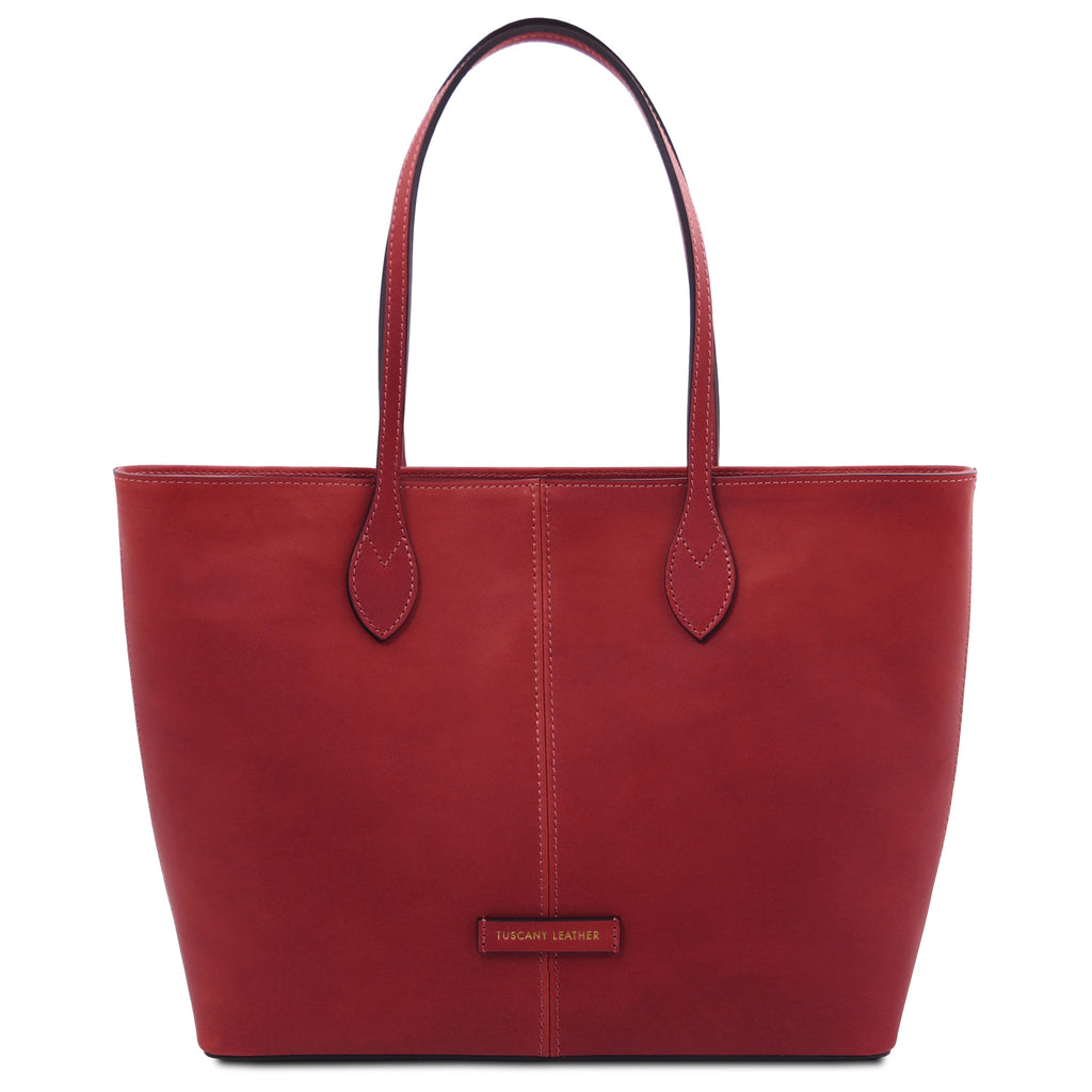 ESSENZA — Sac shopper en cuir pleine fleur
