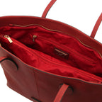 ESSENZA — Sac shopper en cuir pleine fleur