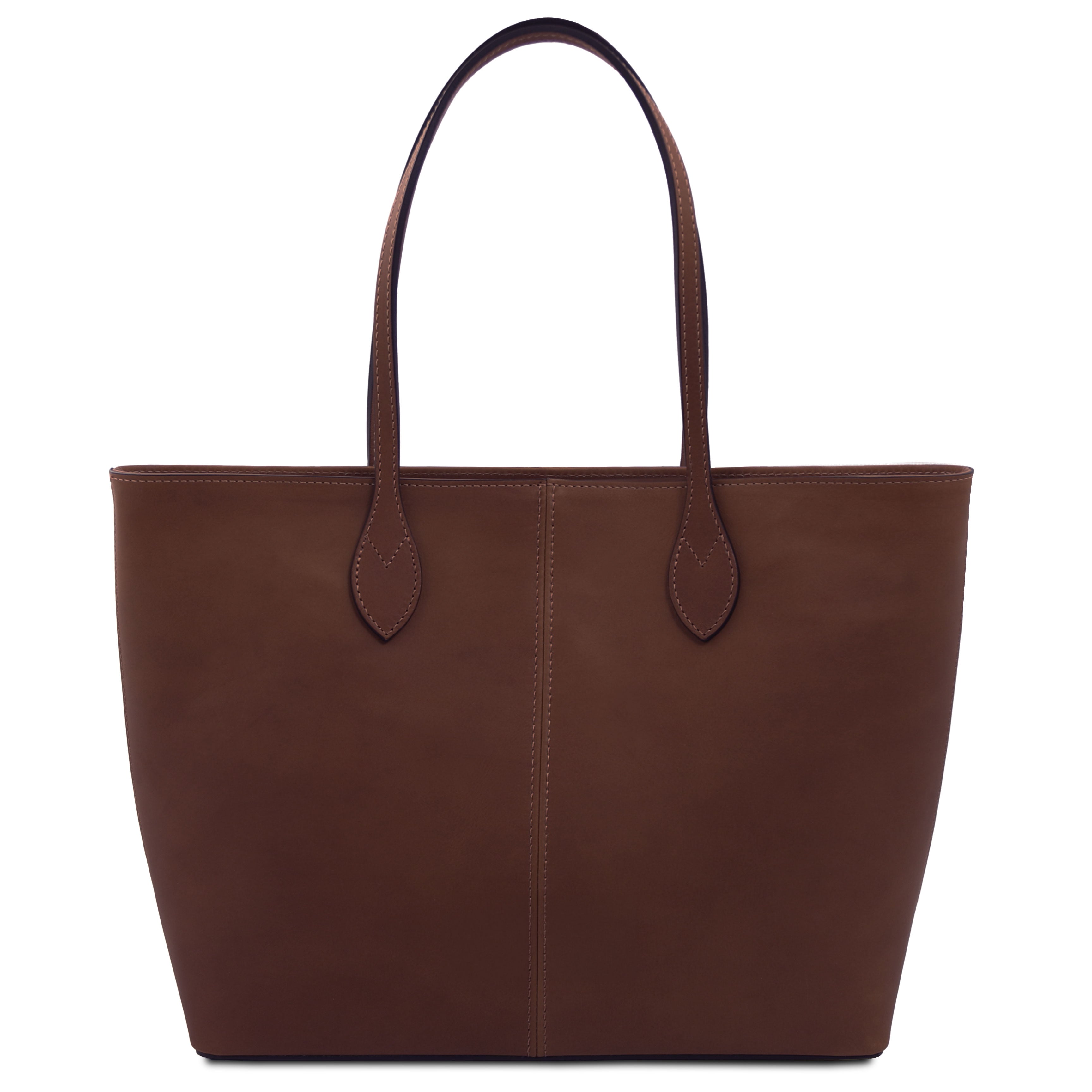 ESSENZA — Sac shopper en cuir pleine fleur
