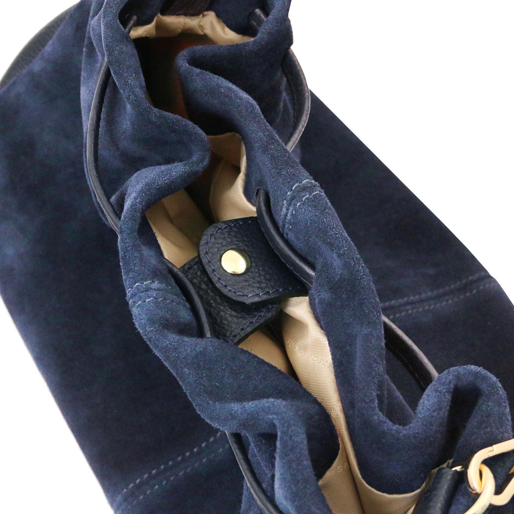 Sac shopping femme cuir suède souple A4 bandoulière ALLURE