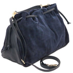 Sac shopping femme cuir suède souple A4 bandoulière ALLURE