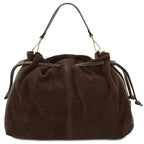 Sac shopping femme cuir suède souple A4 bandoulière ALLURE