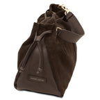 Sac shopping femme cuir suède souple A4 bandoulière ALLURE