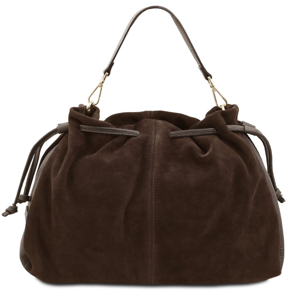 Sac shopping femme cuir suède souple A4 bandoulière ALLURE