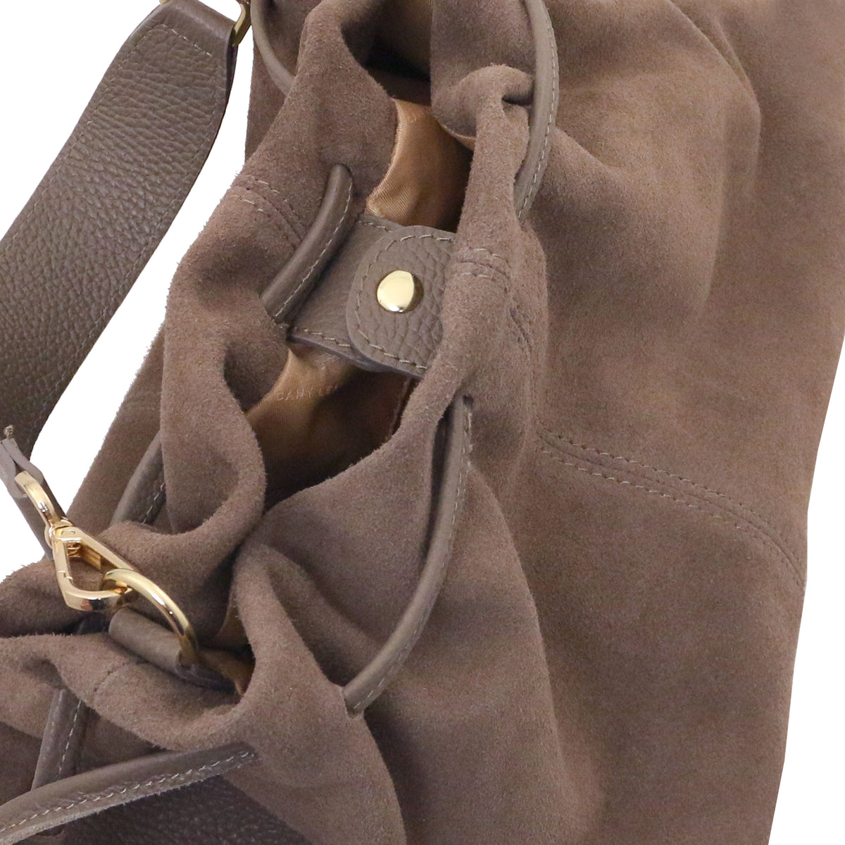 Sac shopping femme cuir suède souple A4 bandoulière ALLURE