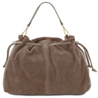 Sac shopping femme cuir suède souple A4 bandoulière ALLURE