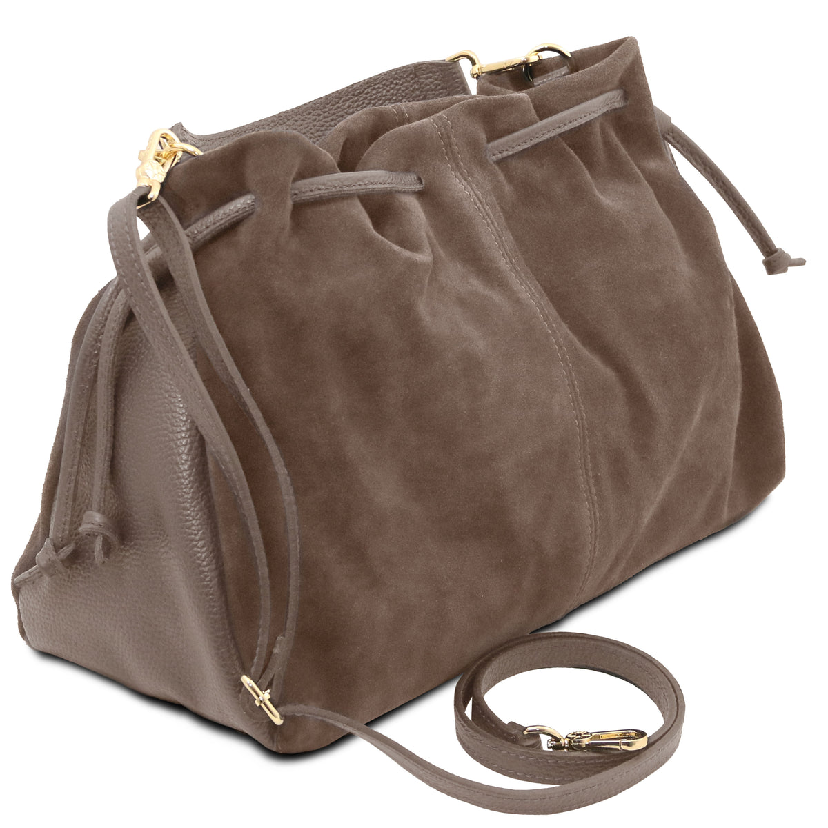 Sac shopping femme cuir suède souple A4 bandoulière ALLURE