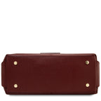 Sac à main bowling femme cuir grainé souple bandoulière RIBELLE