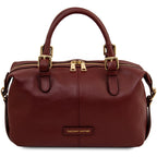 Sac à main bowling femme cuir grainé souple bandoulière RIBELLE