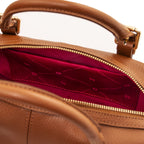 Sac à main bowling femme cuir grainé souple bandoulière RIBELLE