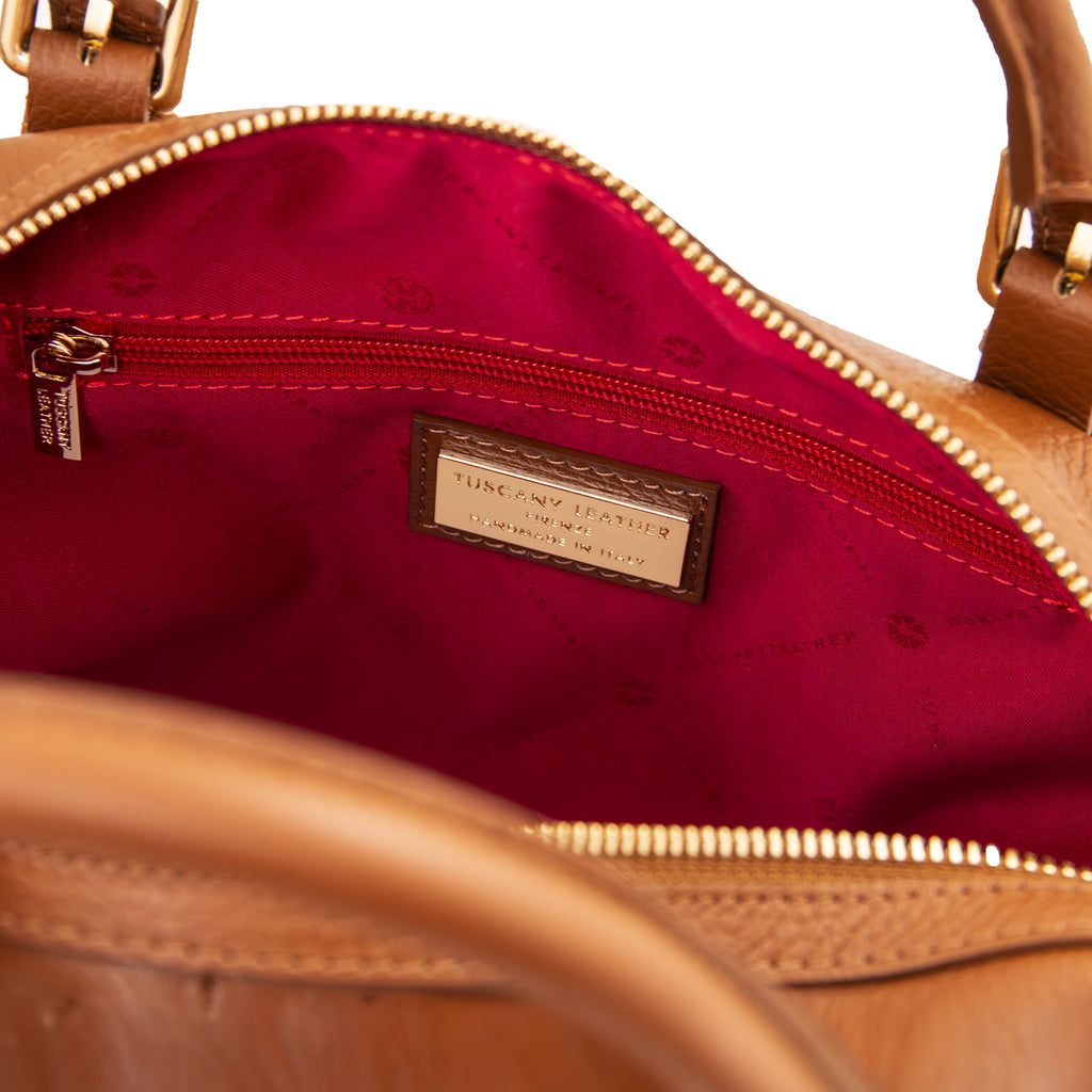 Sac à main bowling femme cuir grainé souple bandoulière RIBELLE