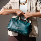 Sac à main bowling femme cuir grainé souple bandoulière RIBELLE