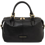 Sac à main bowling femme cuir grainé souple bandoulière RIBELLE