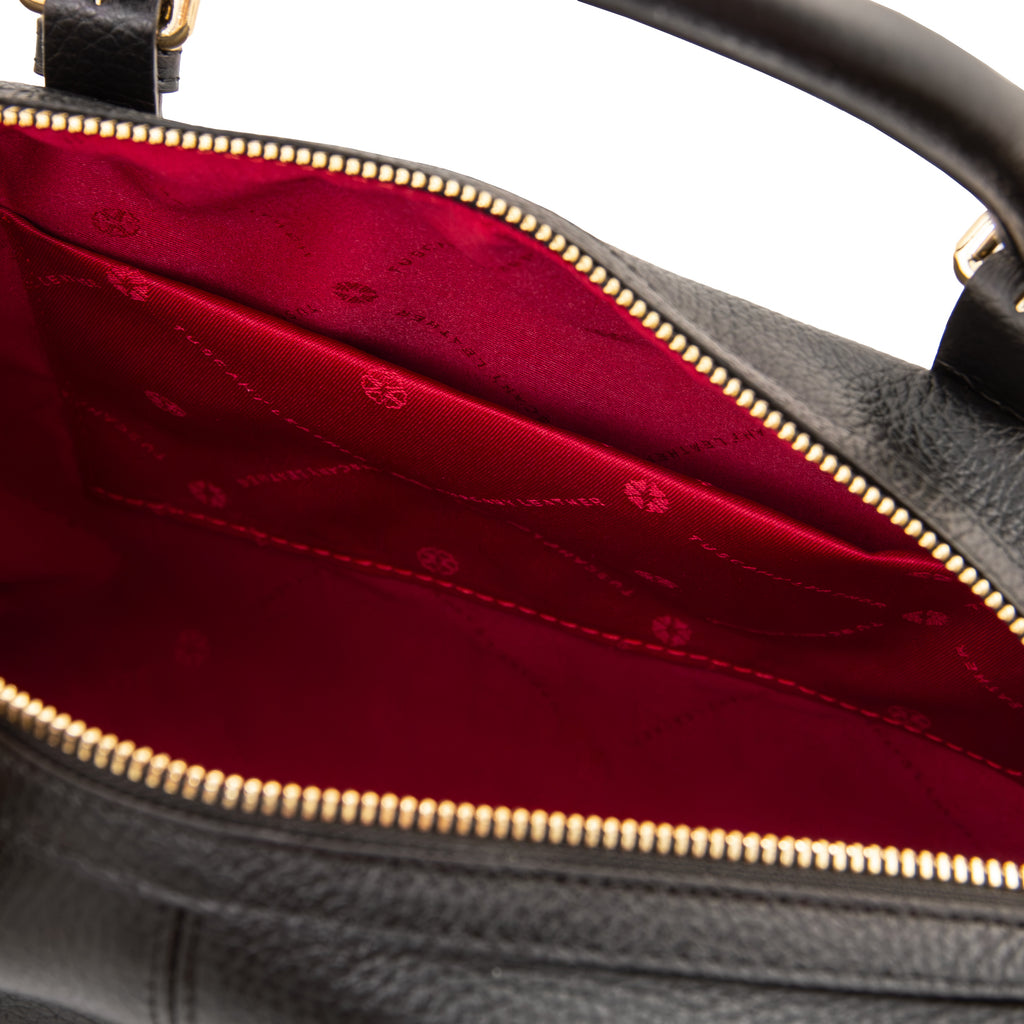 Sac à main bowling femme cuir grainé souple bandoulière RIBELLE