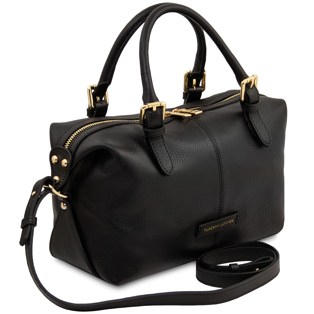 Sac à main bowling femme cuir grainé souple bandoulière RIBELLE
