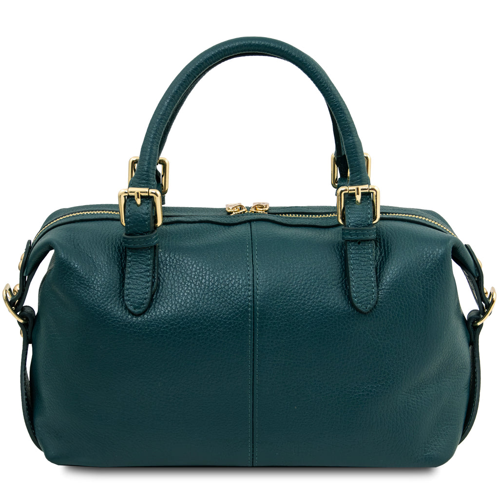 Sac à main bowling femme cuir grainé souple bandoulière RIBELLE