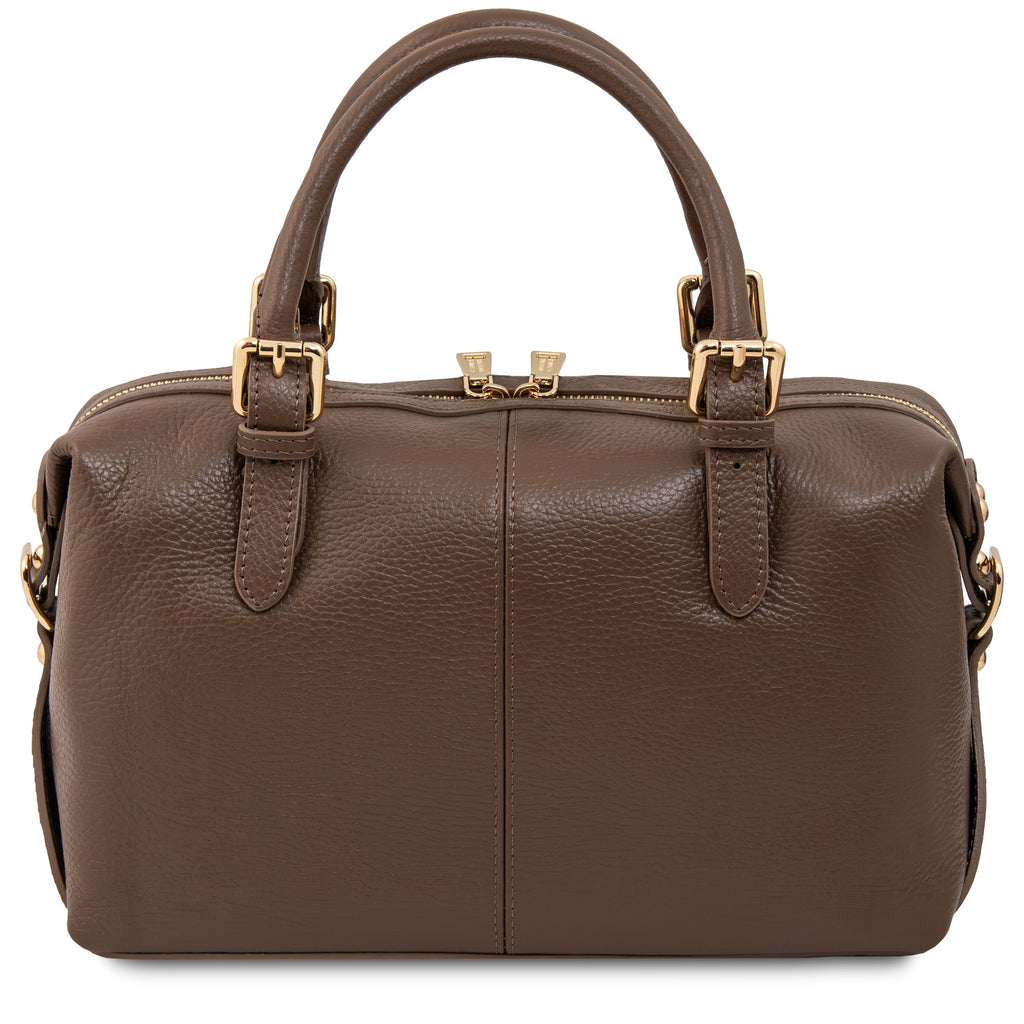 Sac à main bowling femme cuir grainé souple bandoulière RIBELLE