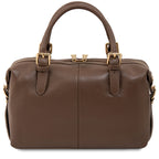 Sac à main bowling femme cuir grainé souple bandoulière RIBELLE