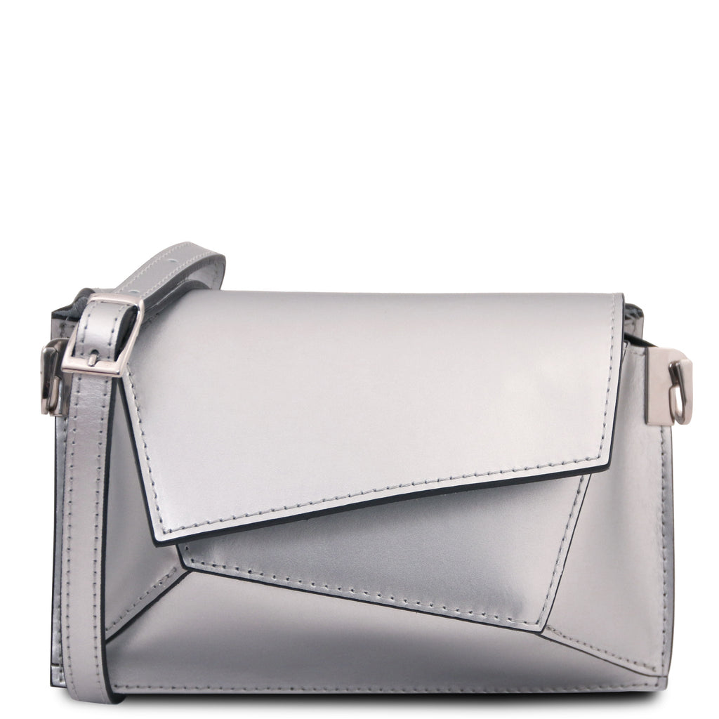 LUMINA — Sac bandoulière en cuir métallisé