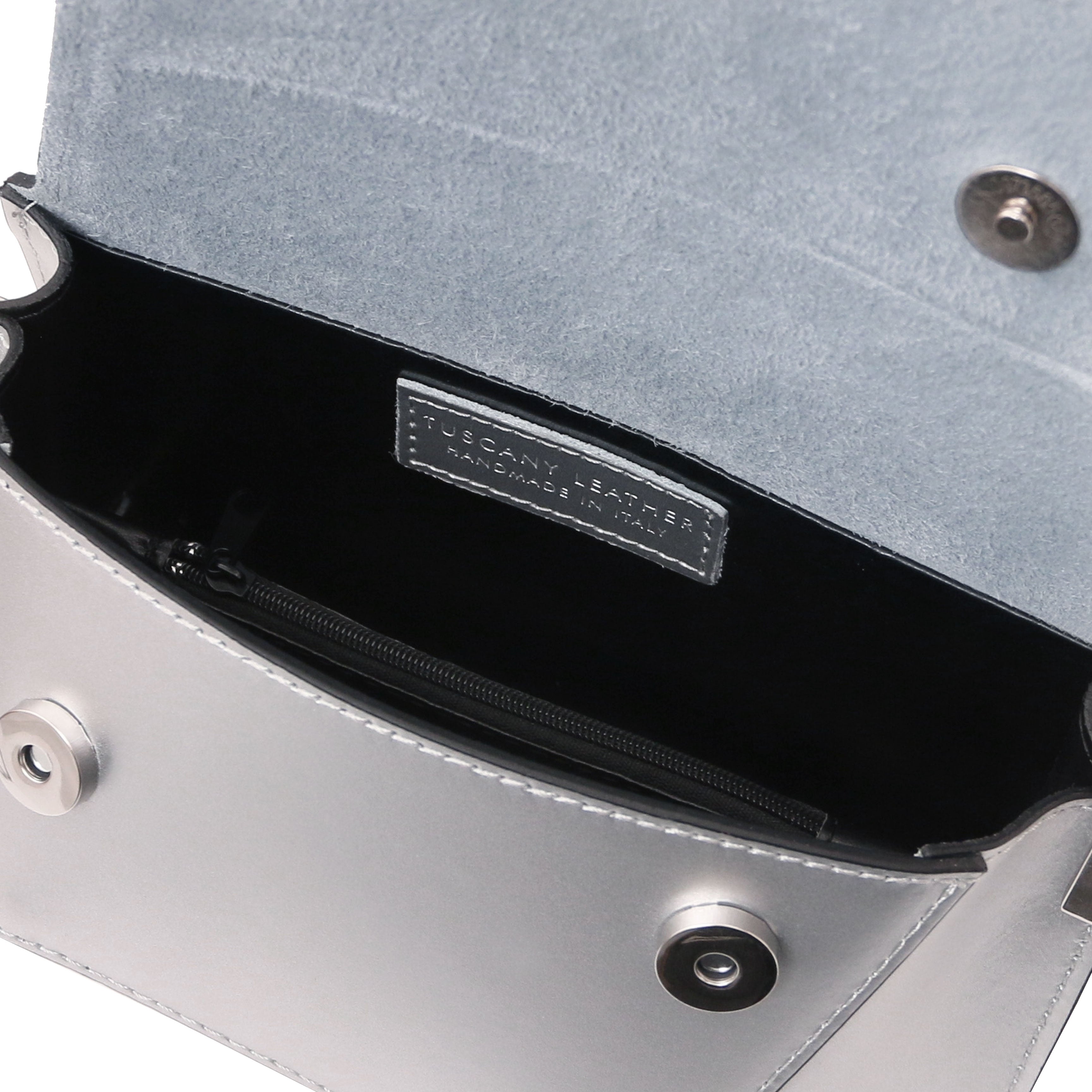 LUMINA — Sac bandoulière en cuir métallisé