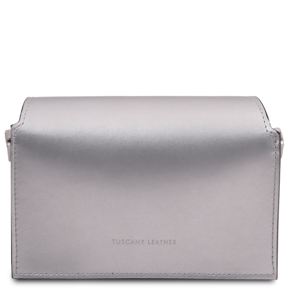 LUMINA — Sac bandoulière en cuir métallisé