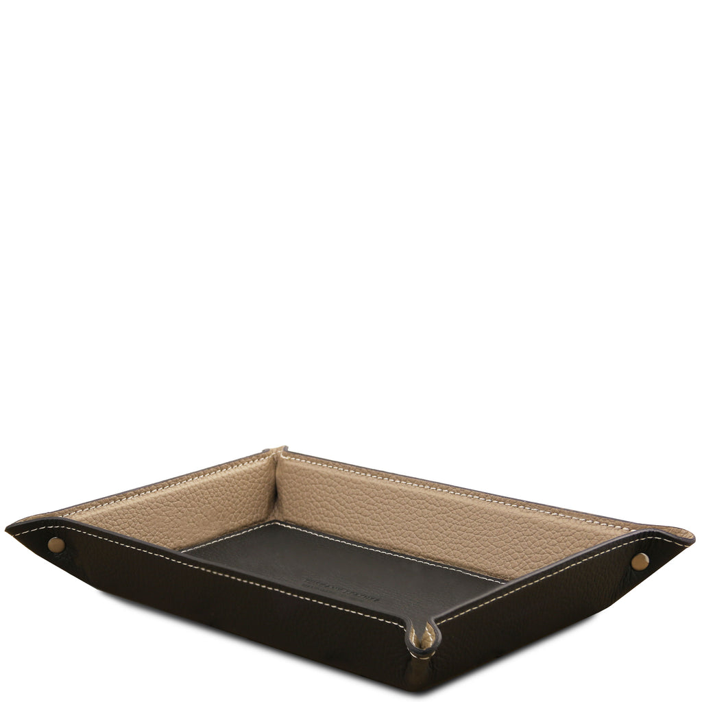 Vide-poches NIDO en cuir grainé semi-rigide