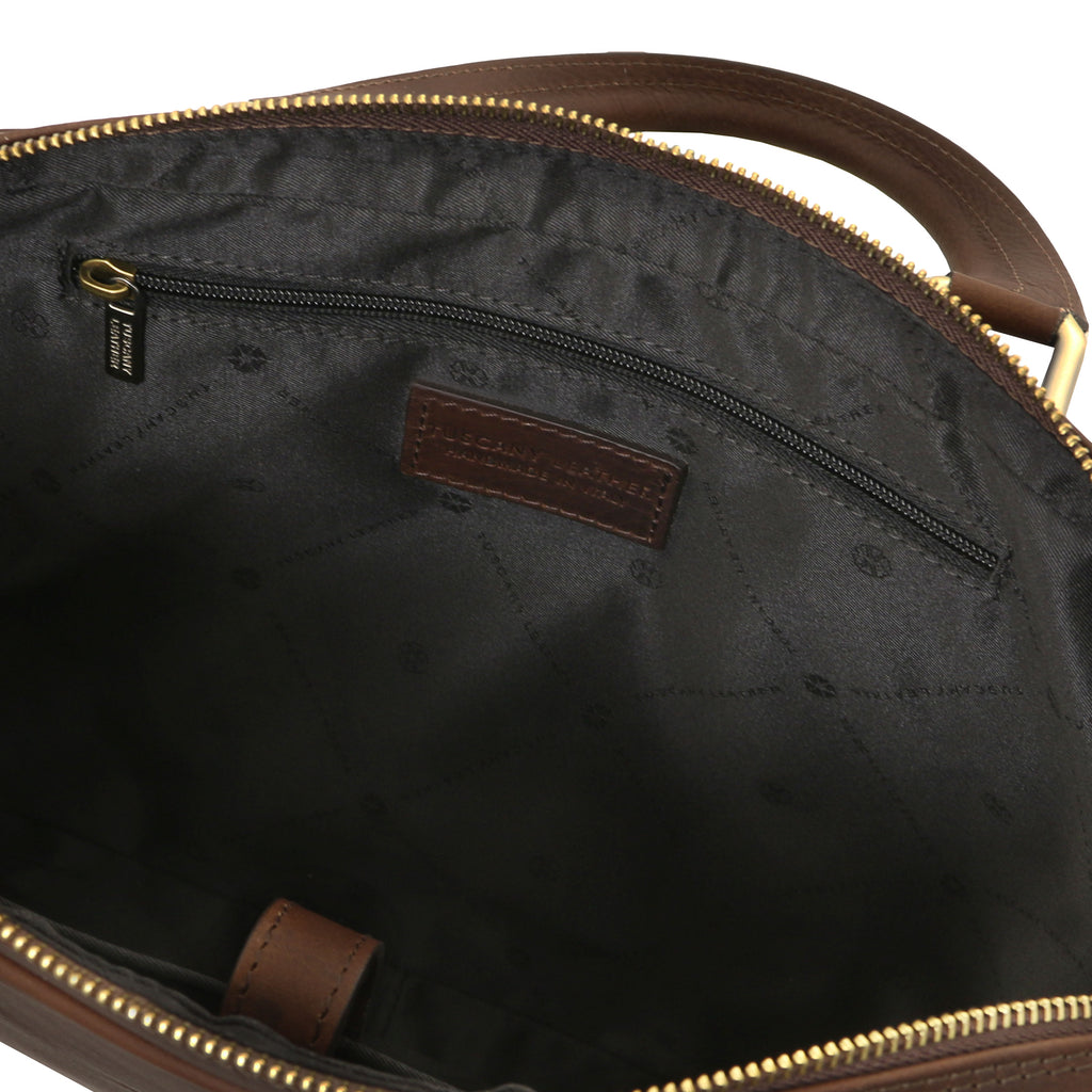 Cartable homme ordinateur cuir pleine fleur format A4 FERRARA