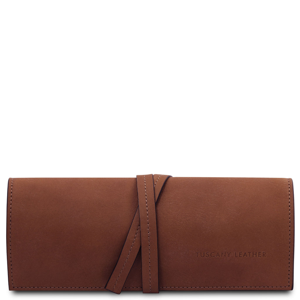 Trousse à bijoux GEMMA en cuir pleine fleur
