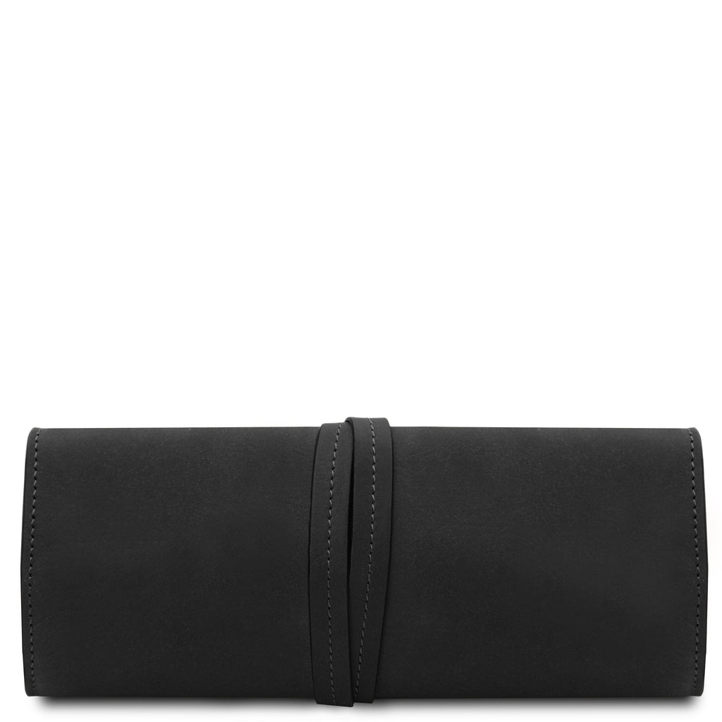 Trousse à bijoux GEMMA en cuir pleine fleur