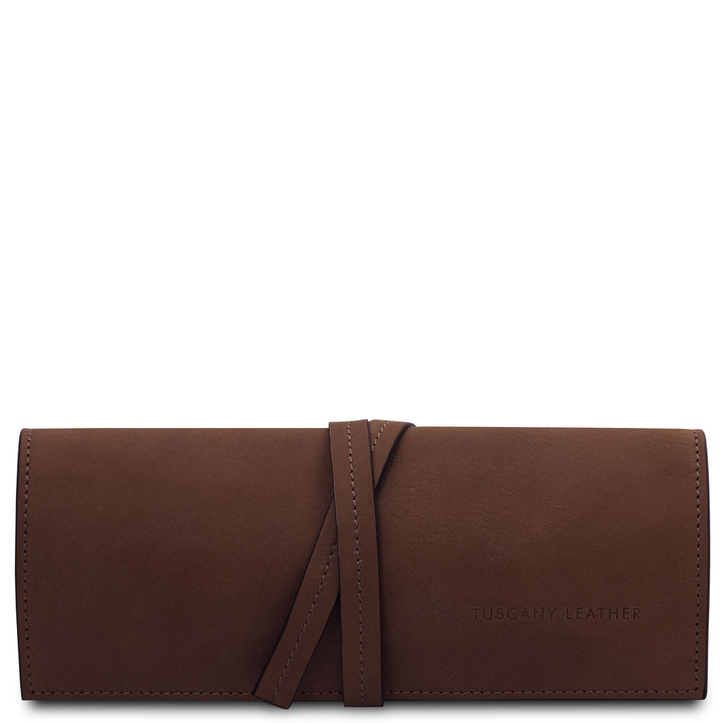 Trousse à bijoux GEMMA en cuir pleine fleur