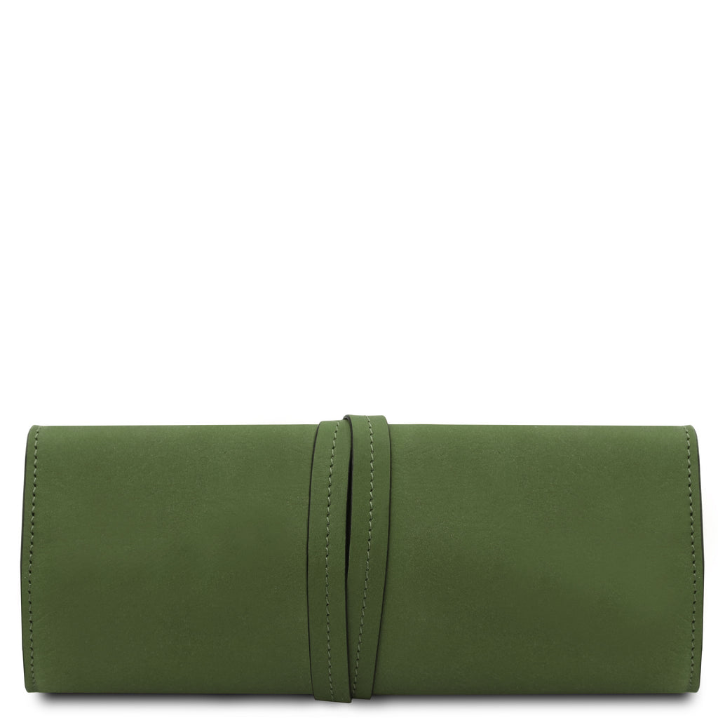 Trousse à bijoux GEMMA en cuir pleine fleur