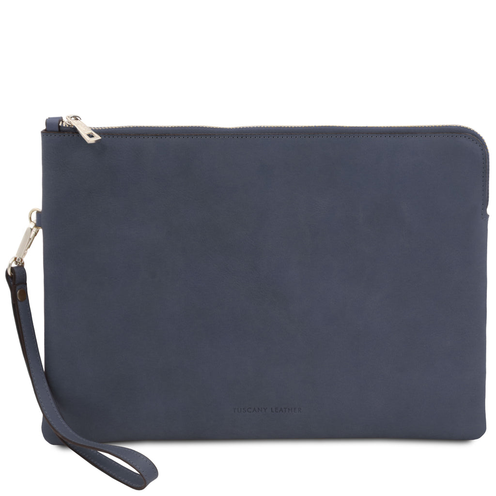 Maxi pochette homme cuir pleine fleur dragonne GIULIO