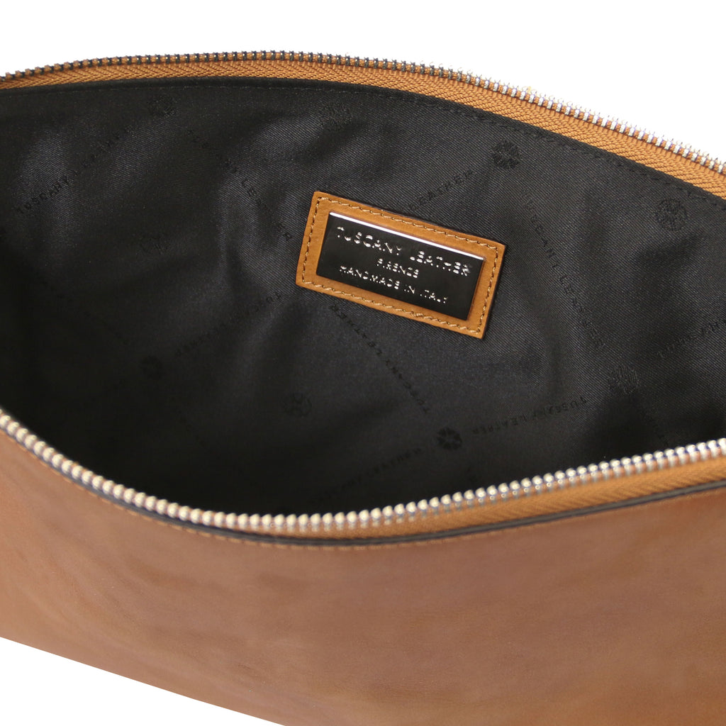 Maxi pochette homme cuir pleine fleur dragonne GIULIO