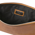 Maxi pochette homme cuir pleine fleur dragonne GIULIO