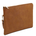 Maxi pochette homme cuir pleine fleur dragonne GIULIO