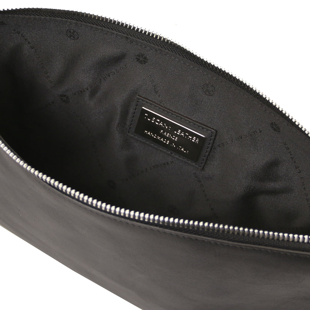 Maxi pochette homme cuir pleine fleur dragonne GIULIO