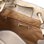 Sac seau femme OSTREA en daim et cuir effet autruche