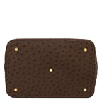 Sac seau femme OSTREA en daim et cuir effet autruche