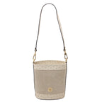 Sac seau femme OSTREA cuir suède effet autruche bandoulière