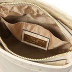 Sac seau femme OSTREA cuir suède effet autruche bandoulière