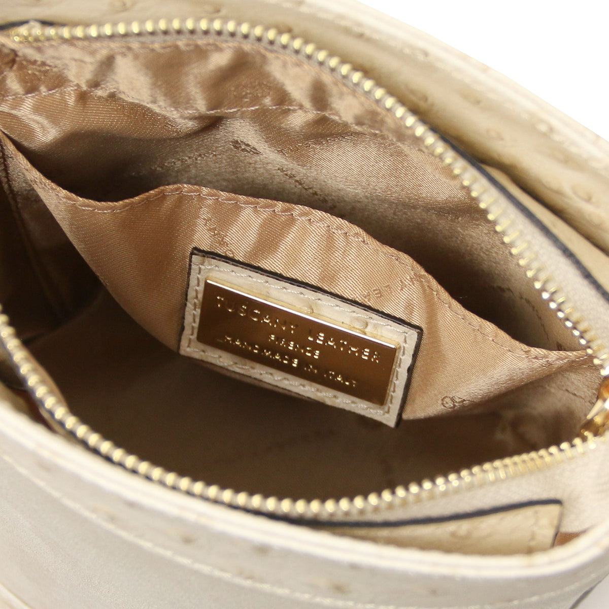 Sac seau femme OSTREA cuir suède effet autruche bandoulière