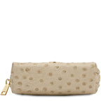 Trousse de toilette femme cuir imprimé effet autruche VERA